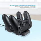 Base Dock Cargador Doble para Mandos Gamer P4, Slim y Pro – Soporte Organizador con Protección de Sobrecarga